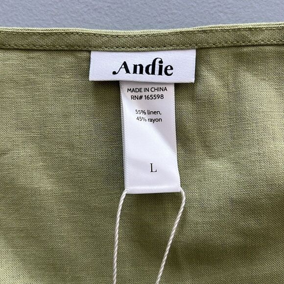 NWT Andie The Barreta Slip Dress Ivy Size L - Picture 4 of 10